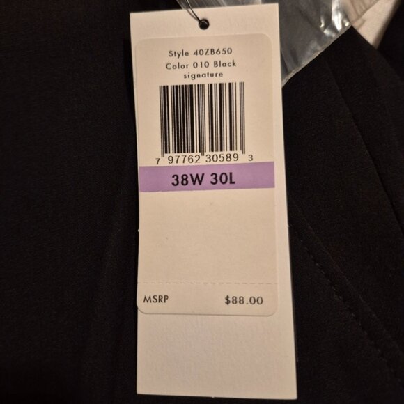 Calvin Klein men's size 38" x 30" black pants, The Dylan tailored fit, NWT - Picture 2 of 8